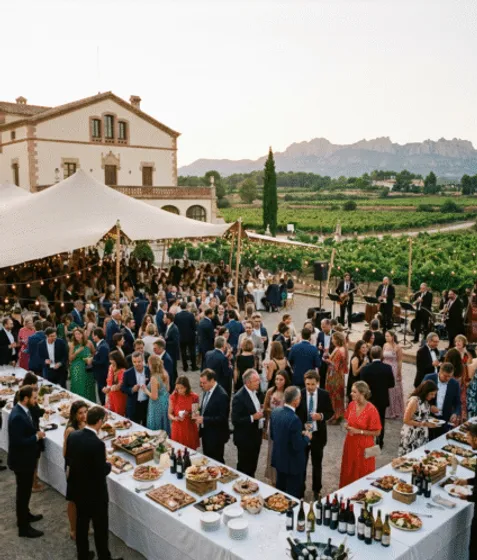 Catering en un evento premium